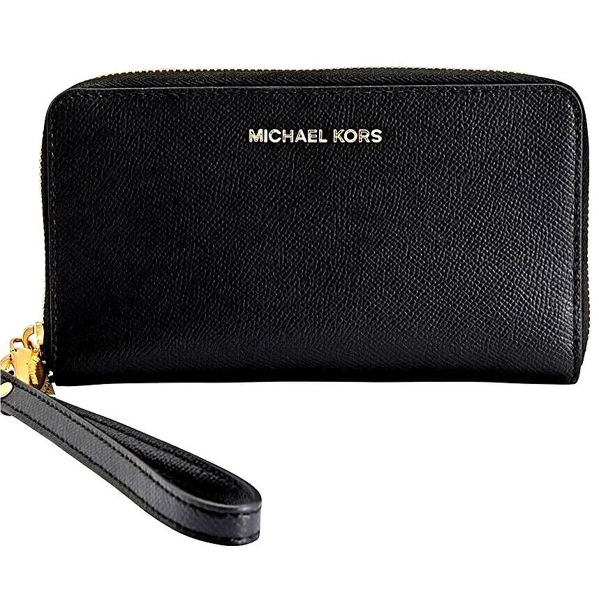 Travel Phone Multifunction Large Wristlet Wallet Black by Michael Kors