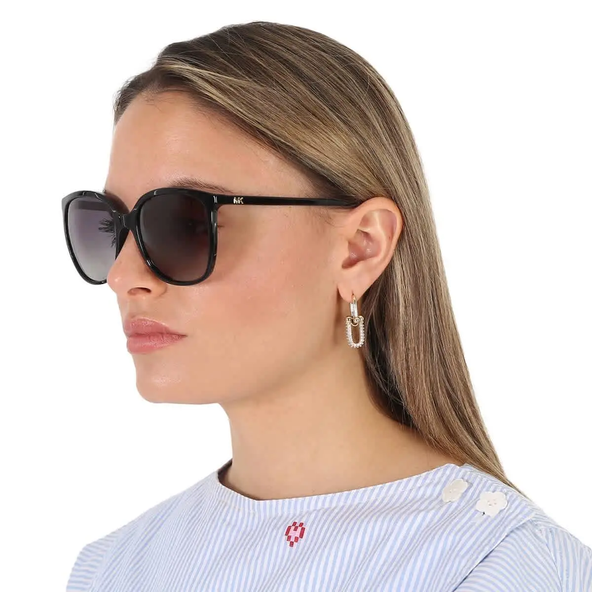 Polarized Dark Gray Square Ladies Sunglasses MK2137U 3005T3 57 by Michael Kors
