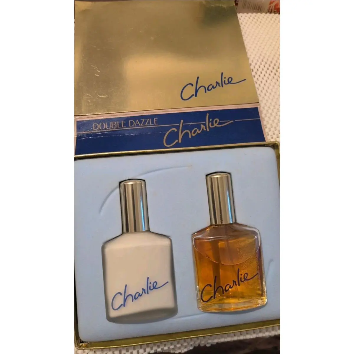 Revlon Charlie Concentrated Cologne 2 oz Spray Enriched Body Silk 2.25 oz Box Set