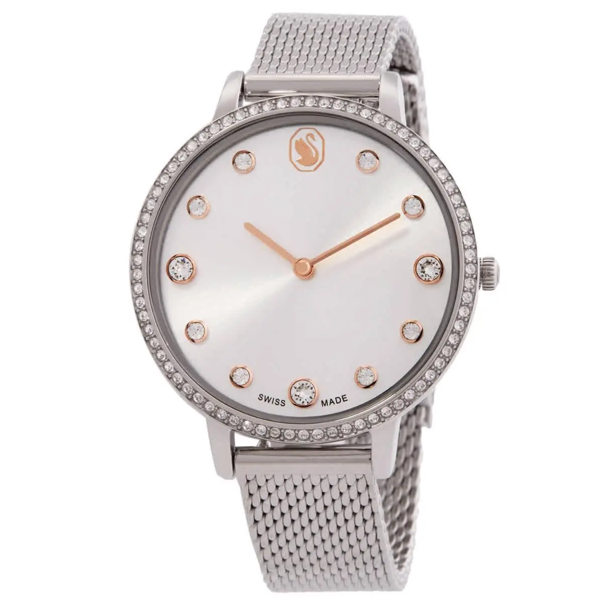 Clarica Quartz Crystal Silver Dial Ladies Watch 5740971 by Swarovski