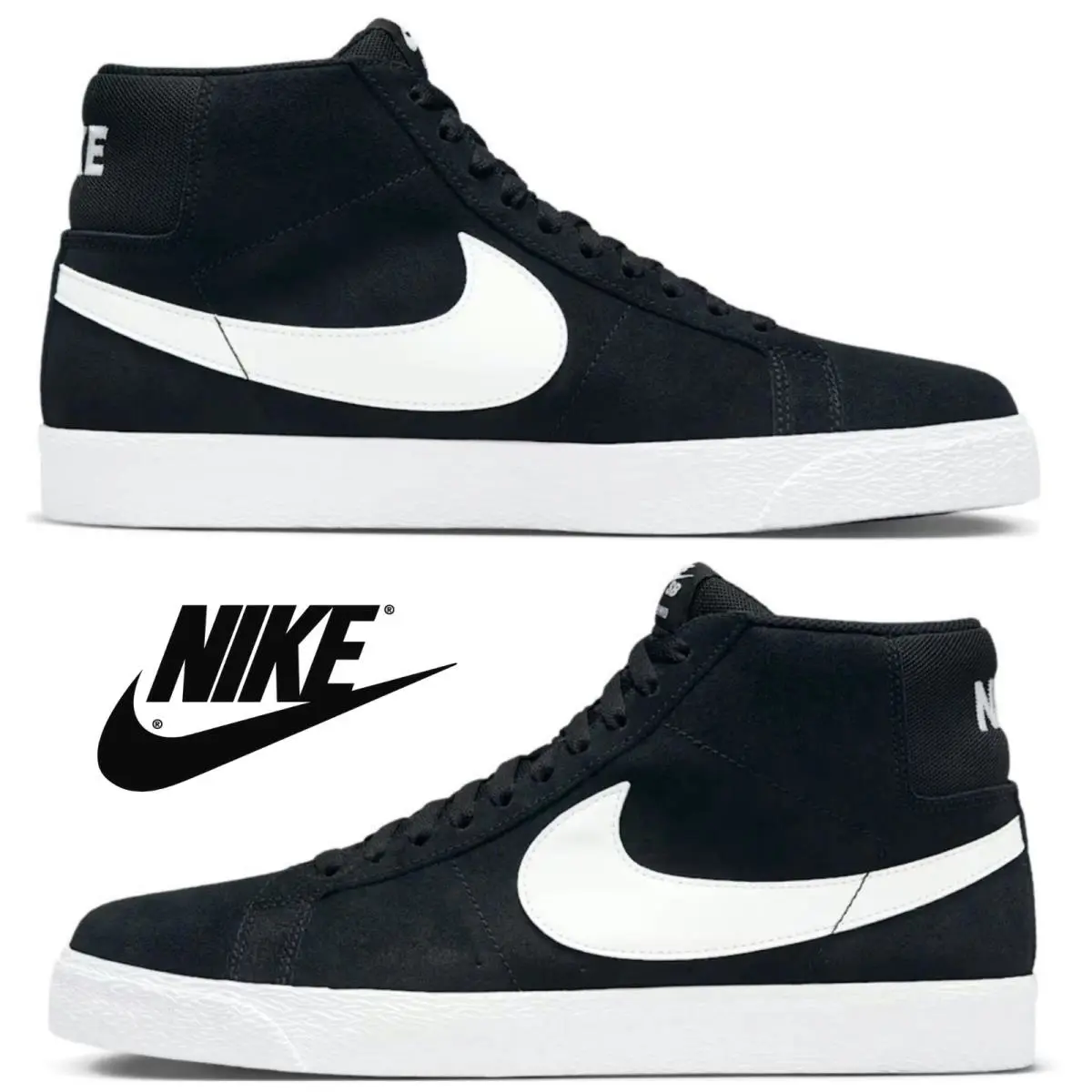 Nike shoes - Nike SB Zoom Blazer Mid - Black, Maufacturer: Black/White/White/White 9