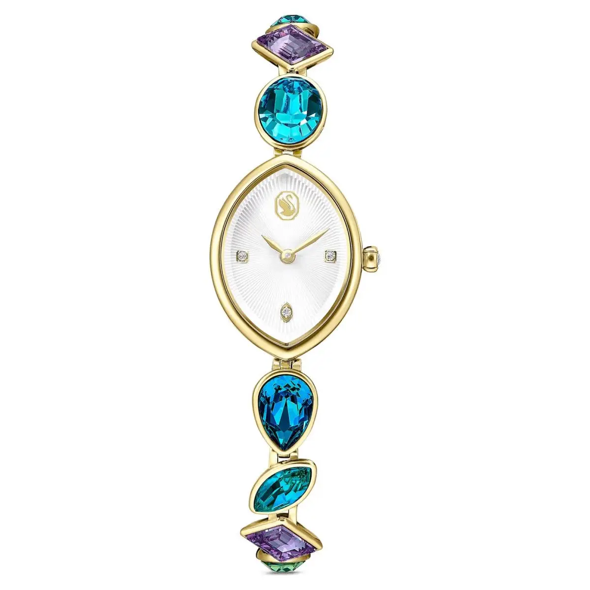 Gema Watch Crystal Bracelet Gold Tone Finish 5749569 by Swarovski