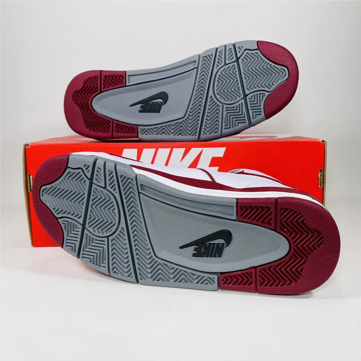 Nike shoes - Nike Air Flight 89 - Air Flight - DD1173 100 - White / Team Red - Smoke Grey 10