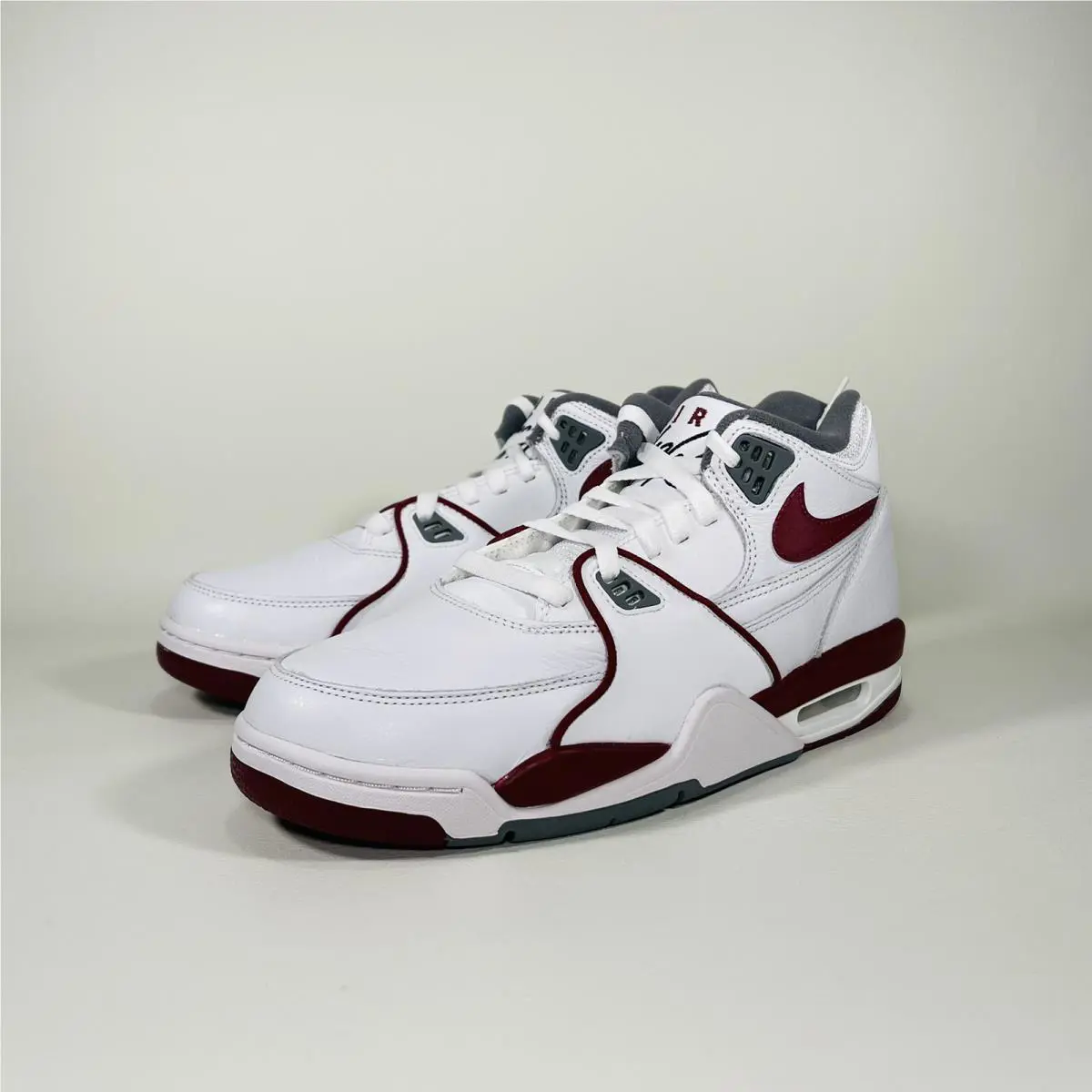 Nike shoes - Nike Air Flight 89 - Air Flight - DD1173 100 - White / Team Red - Smoke Grey 4