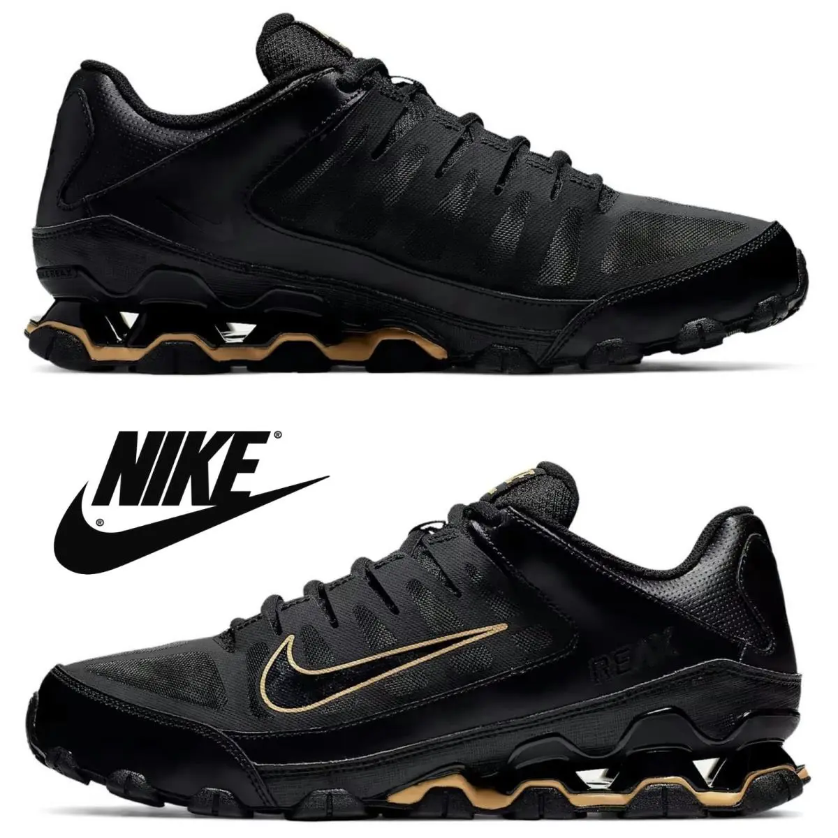 Nike shoes - Nike Reax 8 - Reax - Black, Maufacturer: Black/Black/Metallic Gold 20