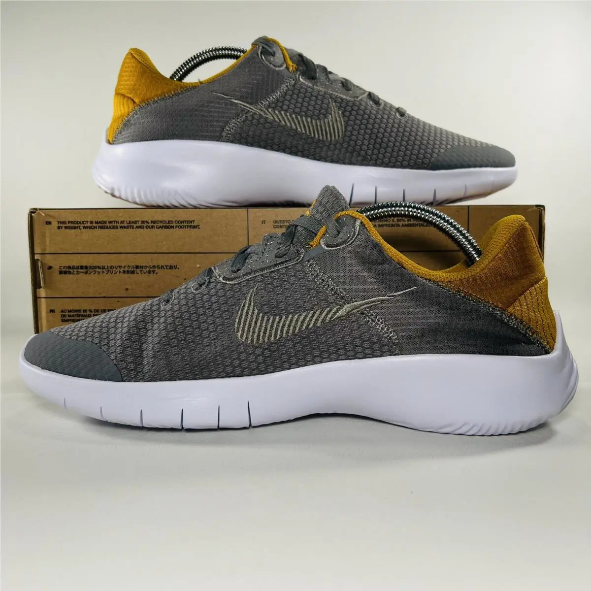 Nike shoes - Nike Flex Experience - Flex Experience - DD9284 009 - Flat Pewter / Gold Suede / White / Metallic Pewter 0