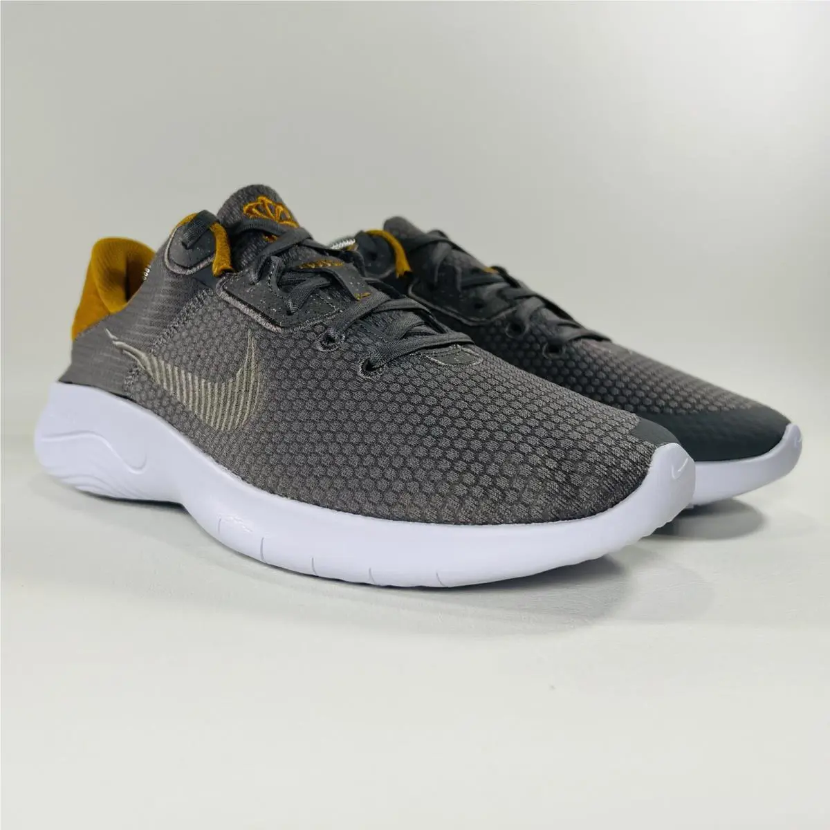 Nike shoes - Nike Flex Experience - Flex Experience - DD9284 009 - Flat Pewter / Gold Suede / White / Metallic Pewter 2