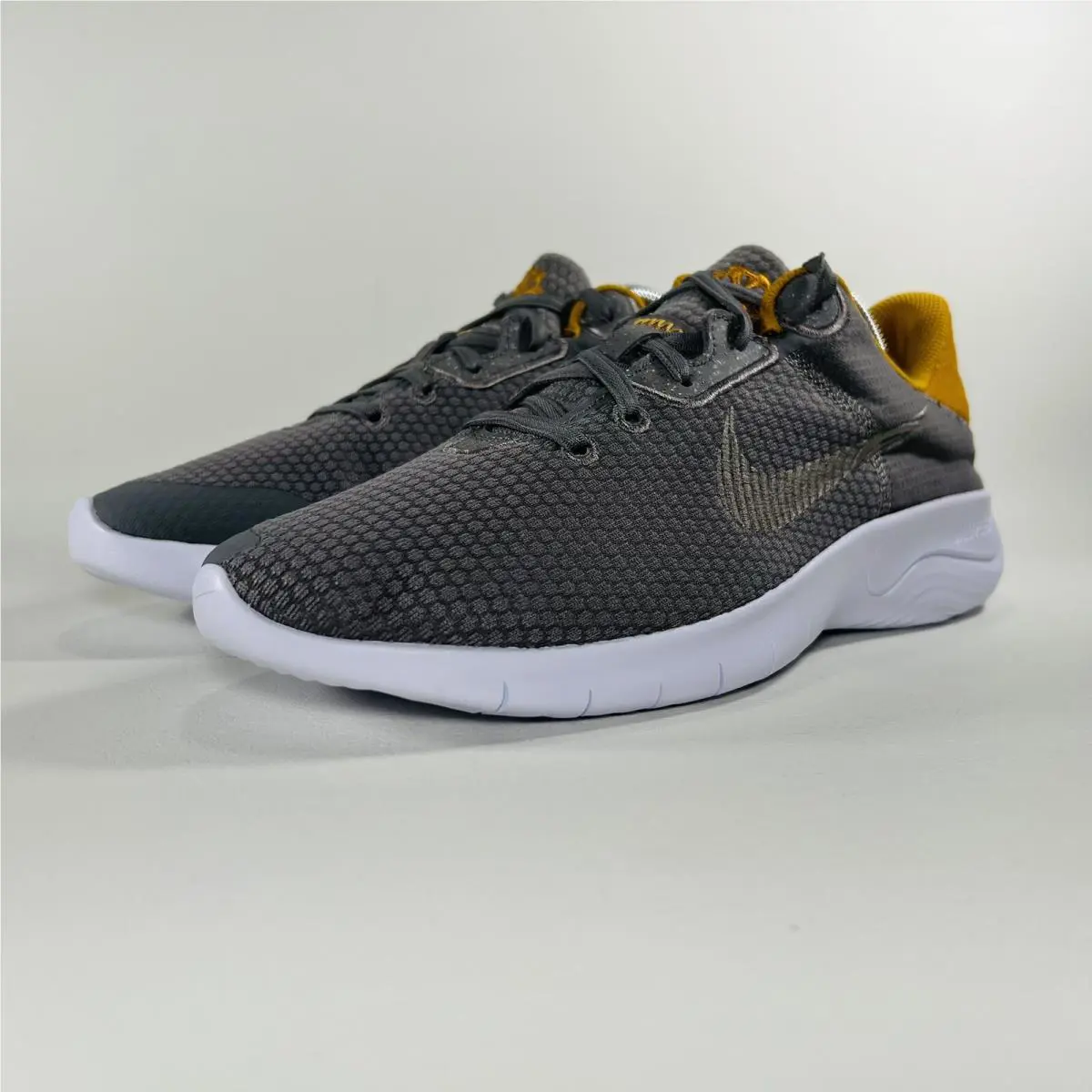 Nike shoes - Nike Flex Experience - Flex Experience - DD9284 009 - Flat Pewter / Gold Suede / White / Metallic Pewter 3