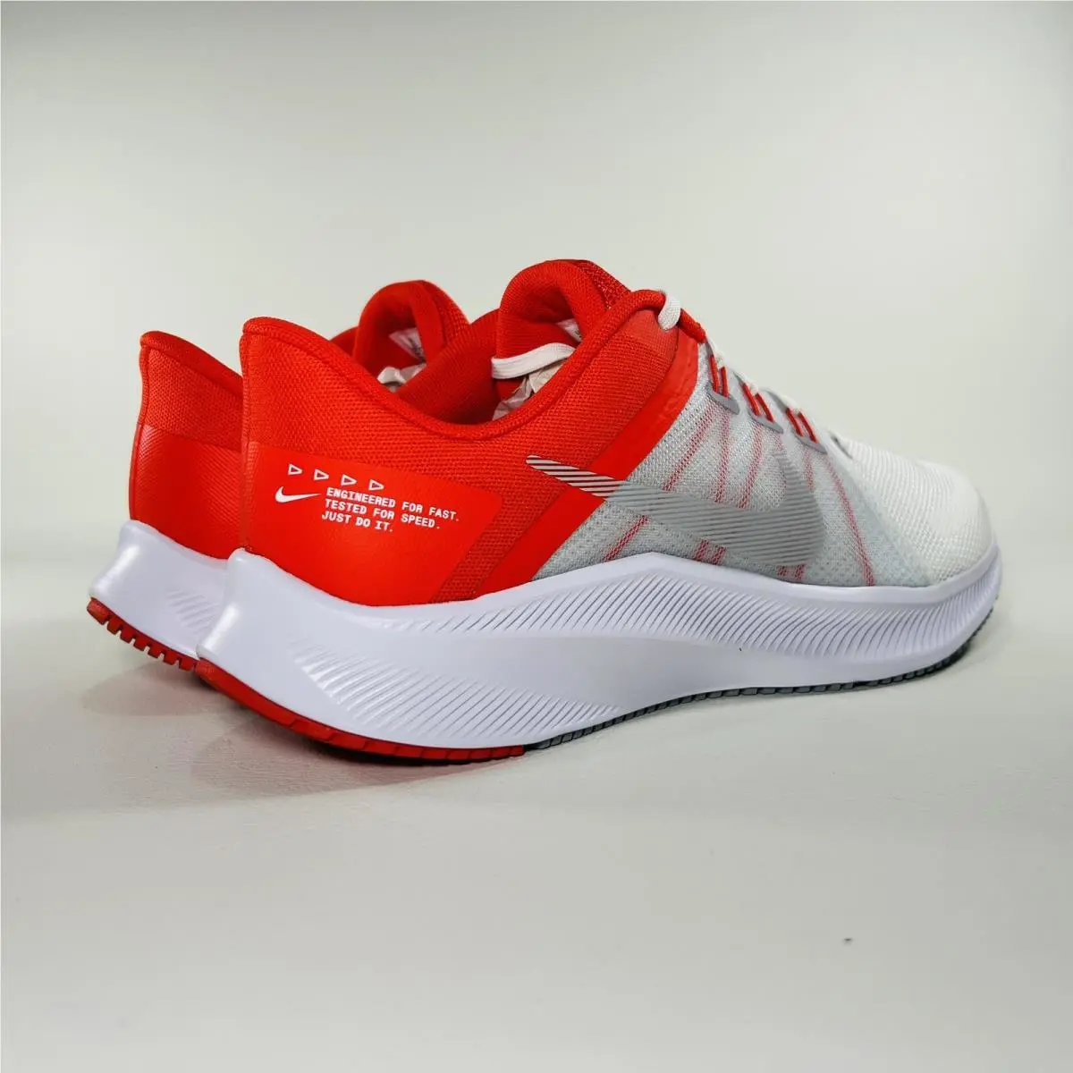 Nike shoes - Nike Quest 4 - Quest - DA1105 100 - White / Wolf Grey- Chile Red 9