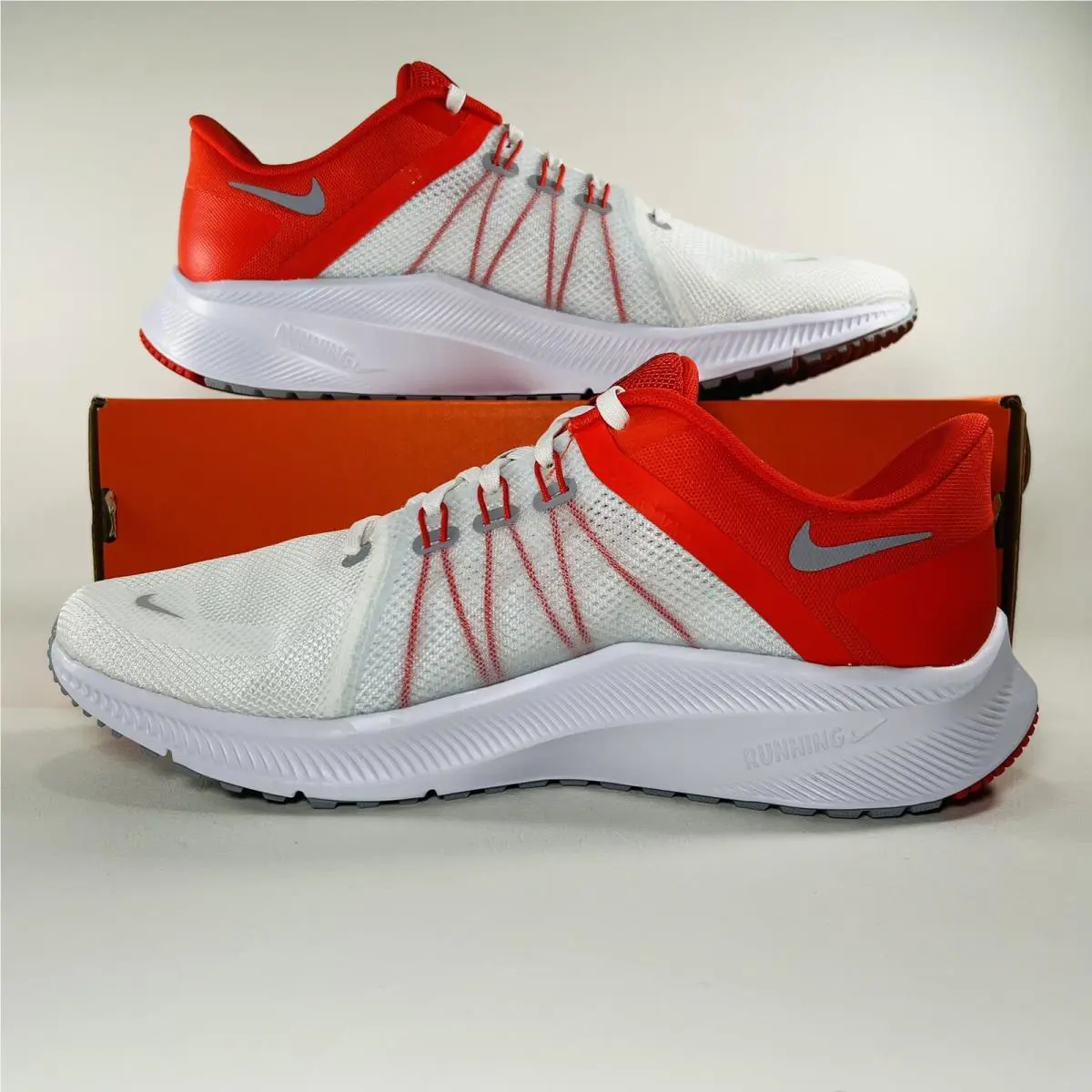 Nike shoes - Nike Quest 4 - Quest - DA1105 100 - White / Wolf Grey- Chile Red 0