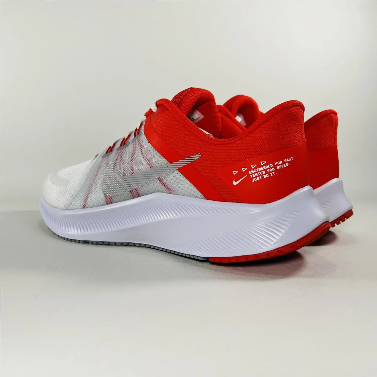 Nike shoes - Nike Quest 4 - Quest - DA1105 100 - White / Wolf Grey- Chile Red 20
