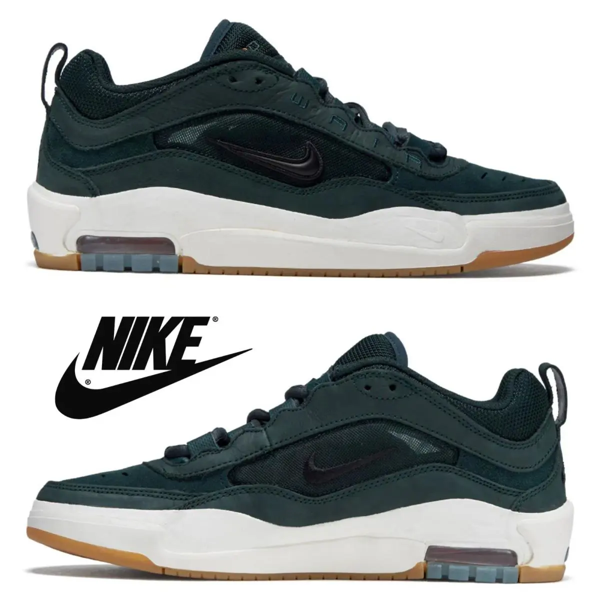 Nike Air Max Ishod Iso Men`s Shoes Casual Athletic Running Comfort Sneakers - Green, Maufacturer: Deep Fir/Black/Fir/Sail
