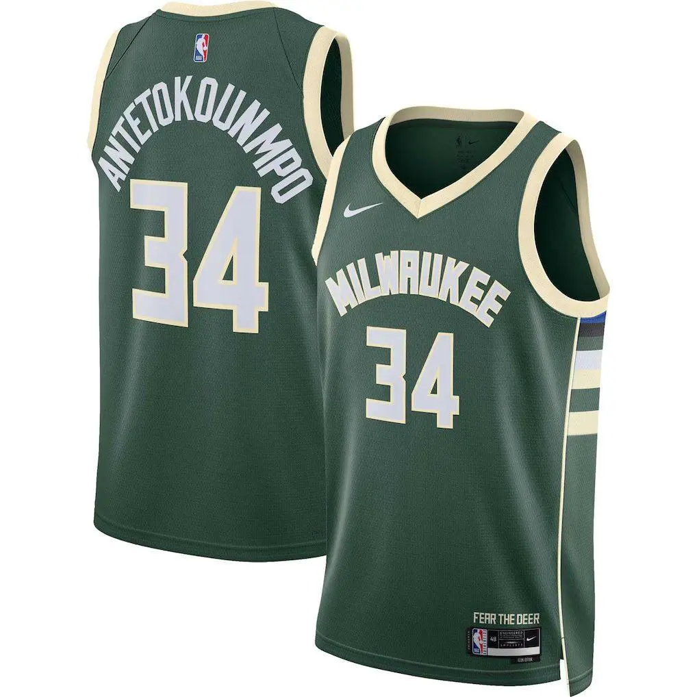 DN2012-323 Mens Nike Nba Bucks Giannis Antetokounmpo Dri-fit Nba Swingman Jers