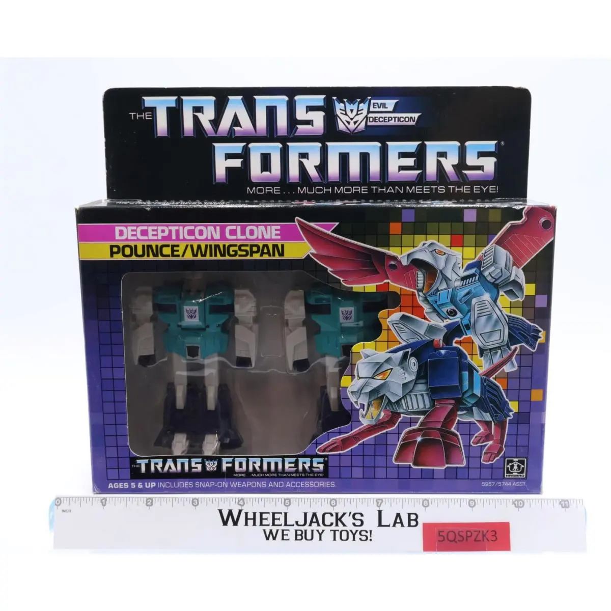 Pounce Wingspan G1 Transformers Hasbro Vintage Action Figure Mosc