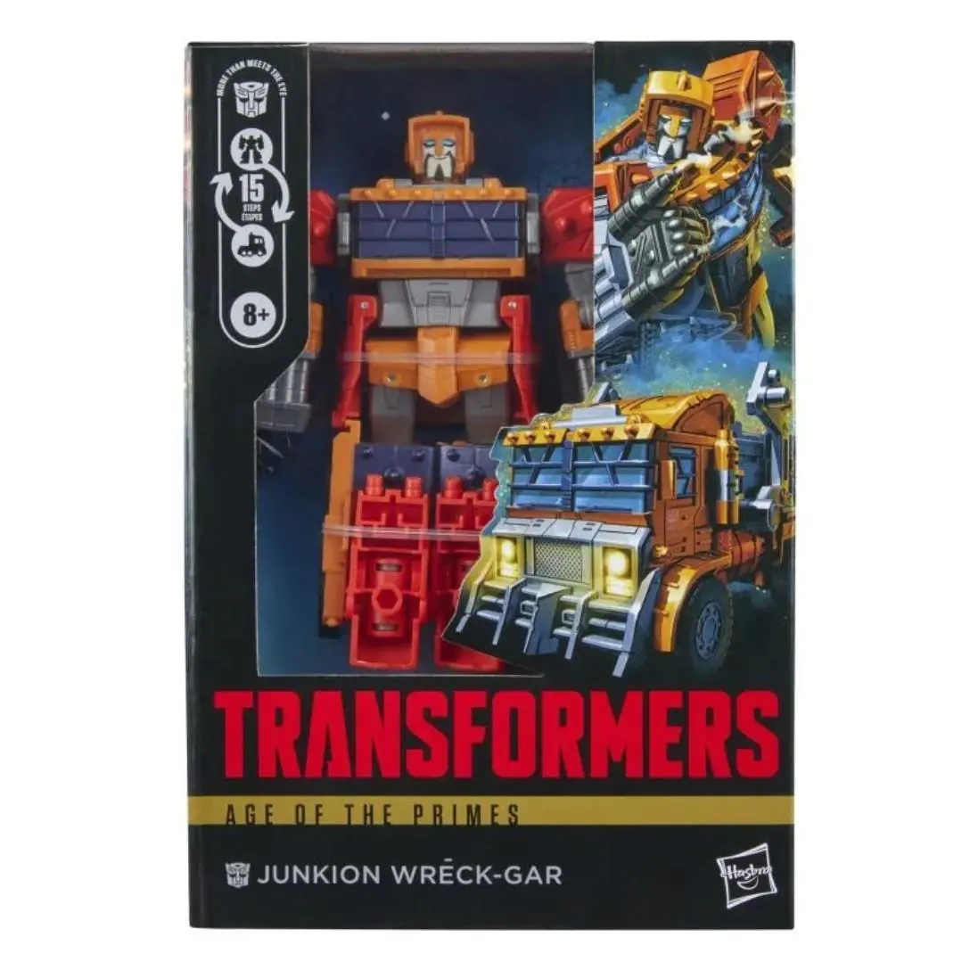 Transformers Age of The Primes Voyager Class Animated Junkion Wreck-gar In-hand