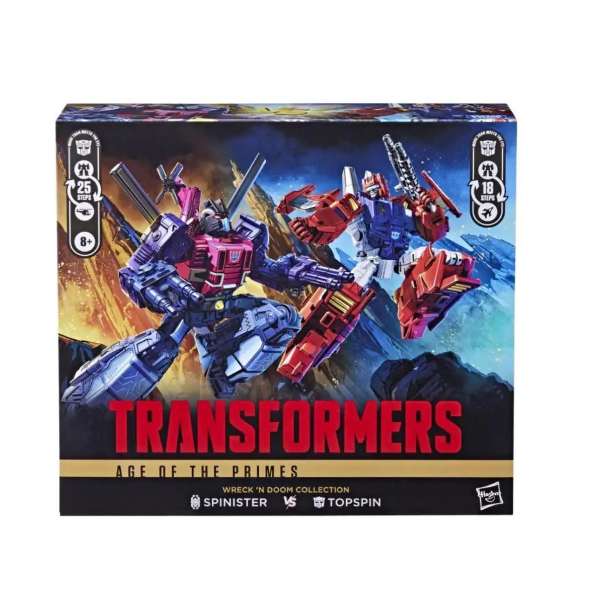 Transformers Age of The Primes Wreck `n Doom Collection Topspin vs Spinister