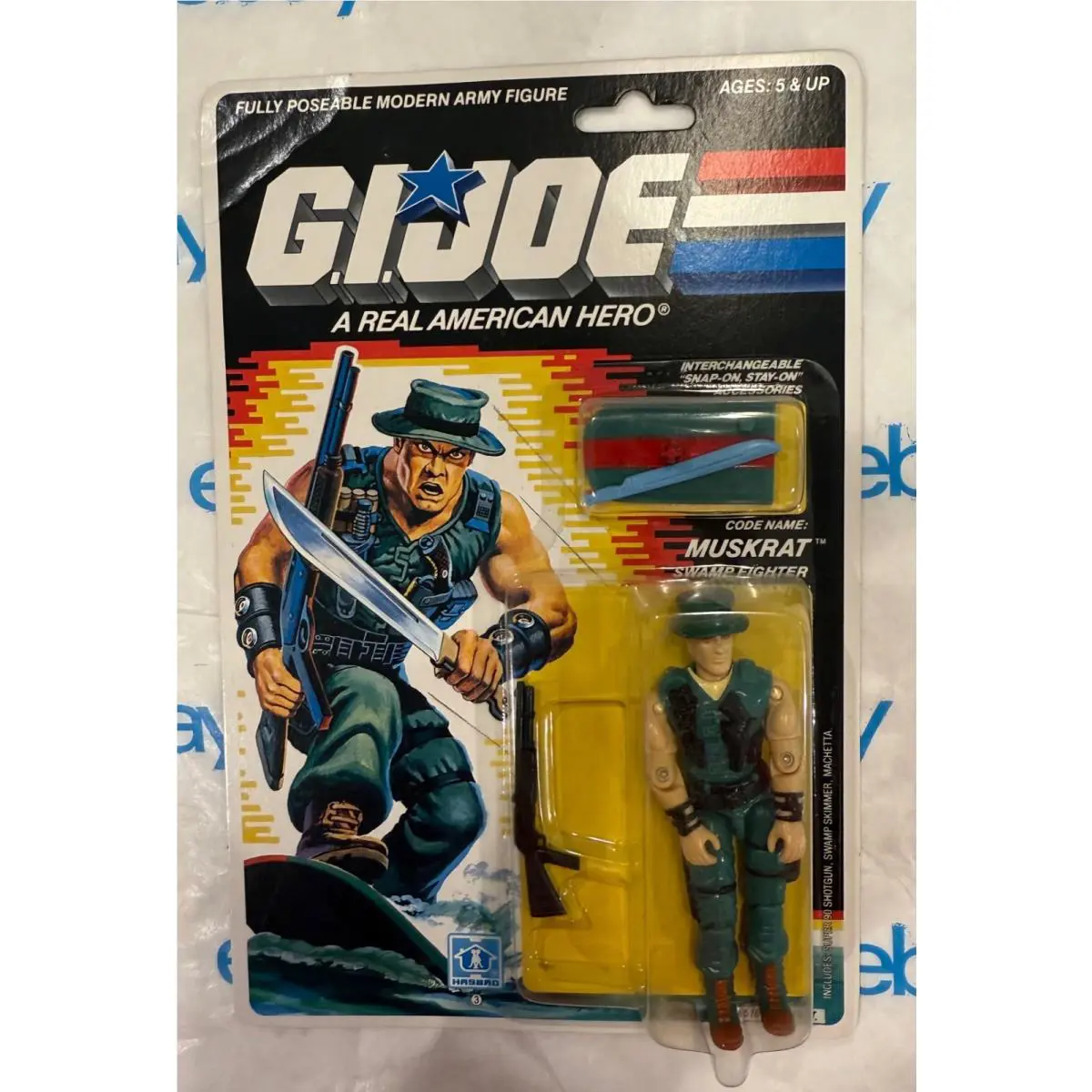 Muskrat - Swamp Fighter G.i. Joe Hasbro Moc 3 3/4 1988