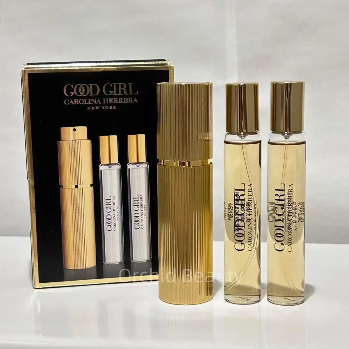Carolina Herrera Good Girl Edp Perfume Refillable Spray Set 3x 20ml/0.68 oz