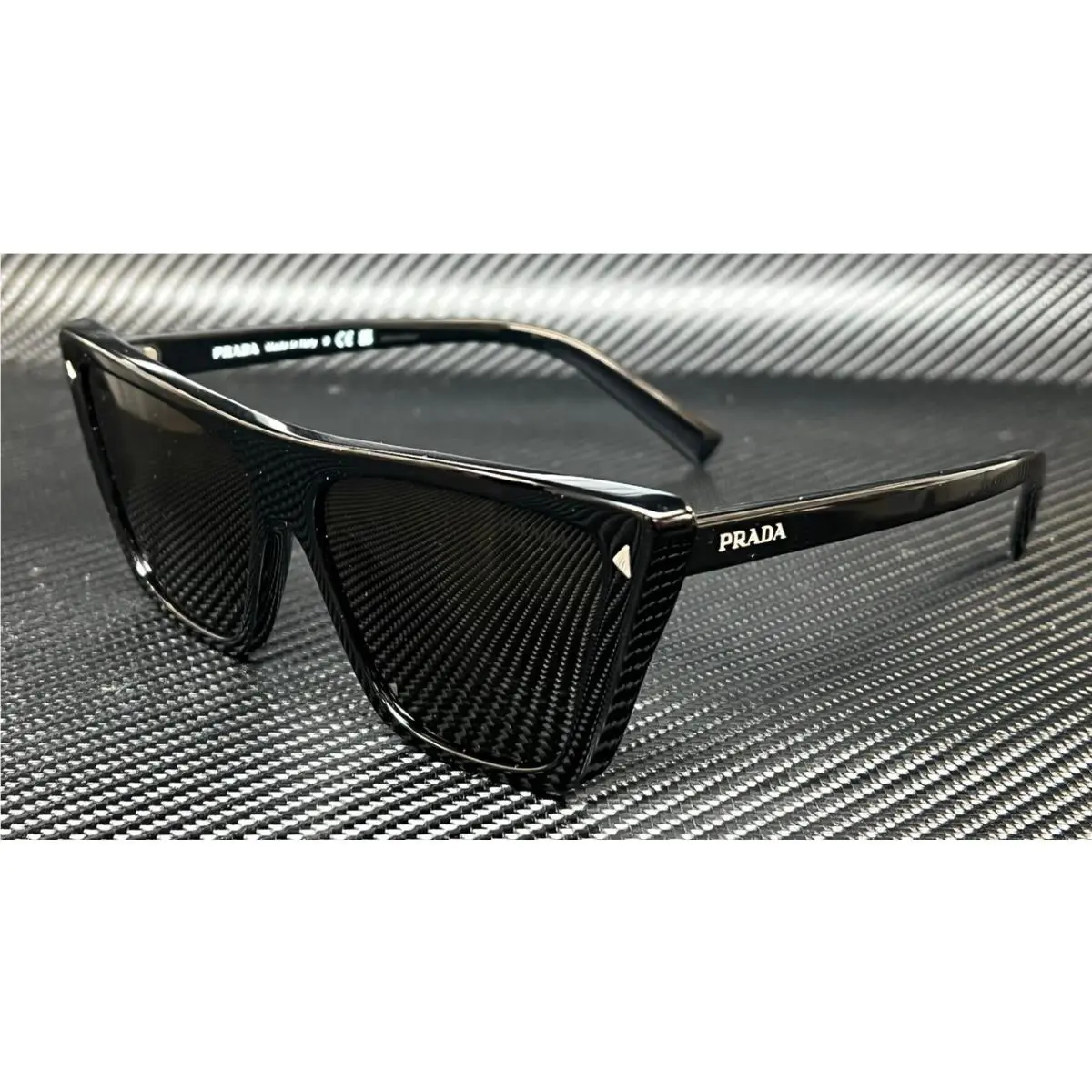 Prada PR 21ZS 1AB5S0 Black Dark Grey Women`s Sunglasses