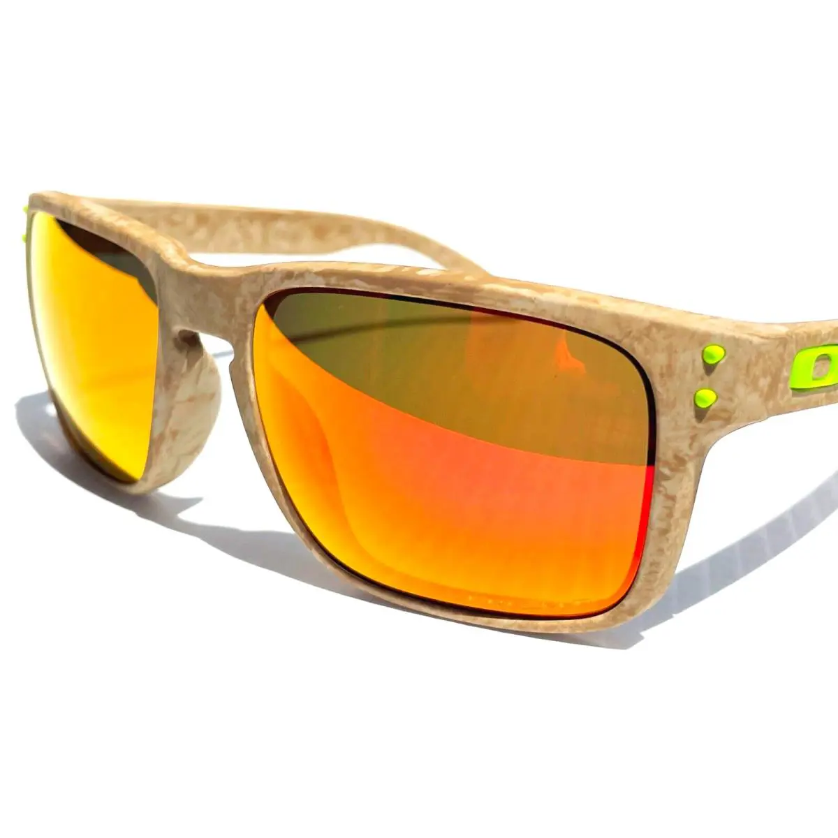 Holbrook Matte Stone Desert Tan Polarized Prizm Ruby Sunglass 9244-74 by Oakley
