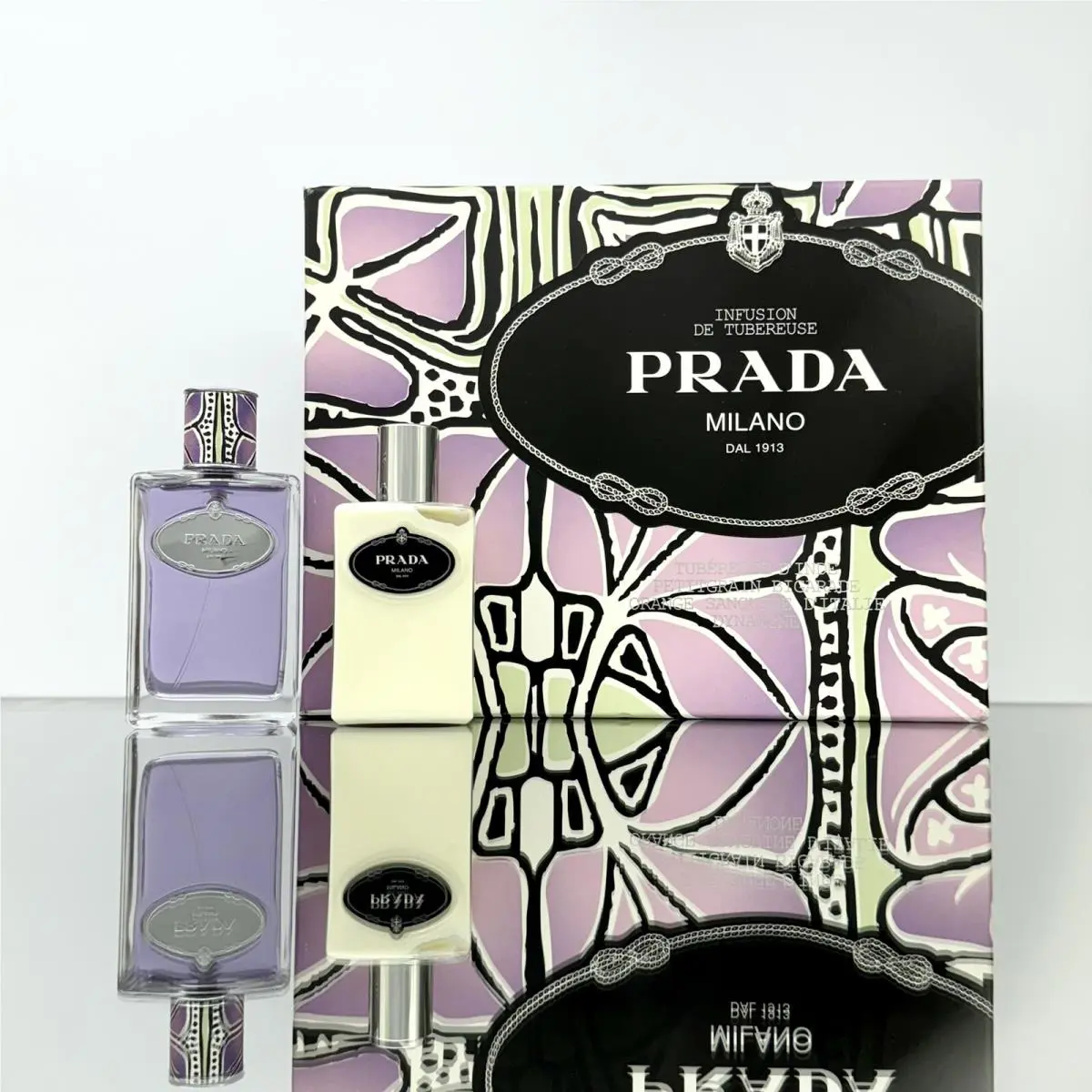 Prada Infusion DE Tubereuse 2pc Set 3.4oz Edp Spr + 3.4oz Hydrating B/lotion