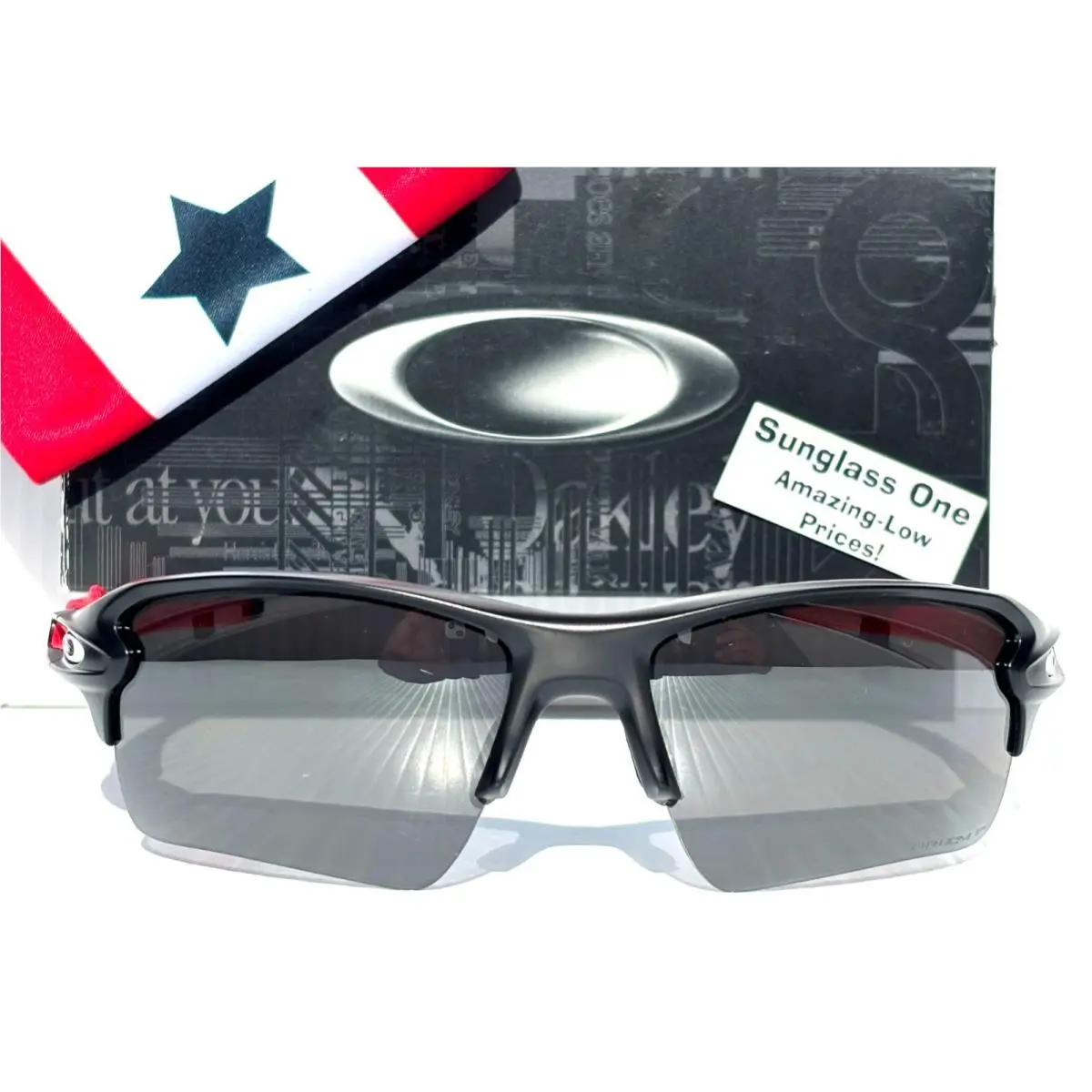 Flak 2.0 XL American Heritage Polarized Prizm Black Lens Sunglass 9188-G9 by Oakley