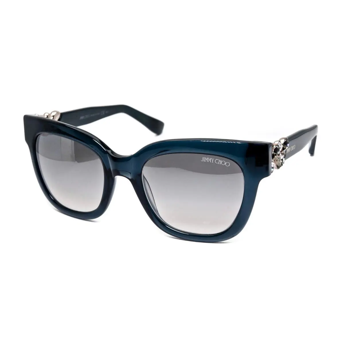 Jimmy Choo Maggi-s W54IC Crystal Dark Gray Size 51/21/140 Made Italy Sunglasses - Frame: Clear Dark Gray, Lens: Gray