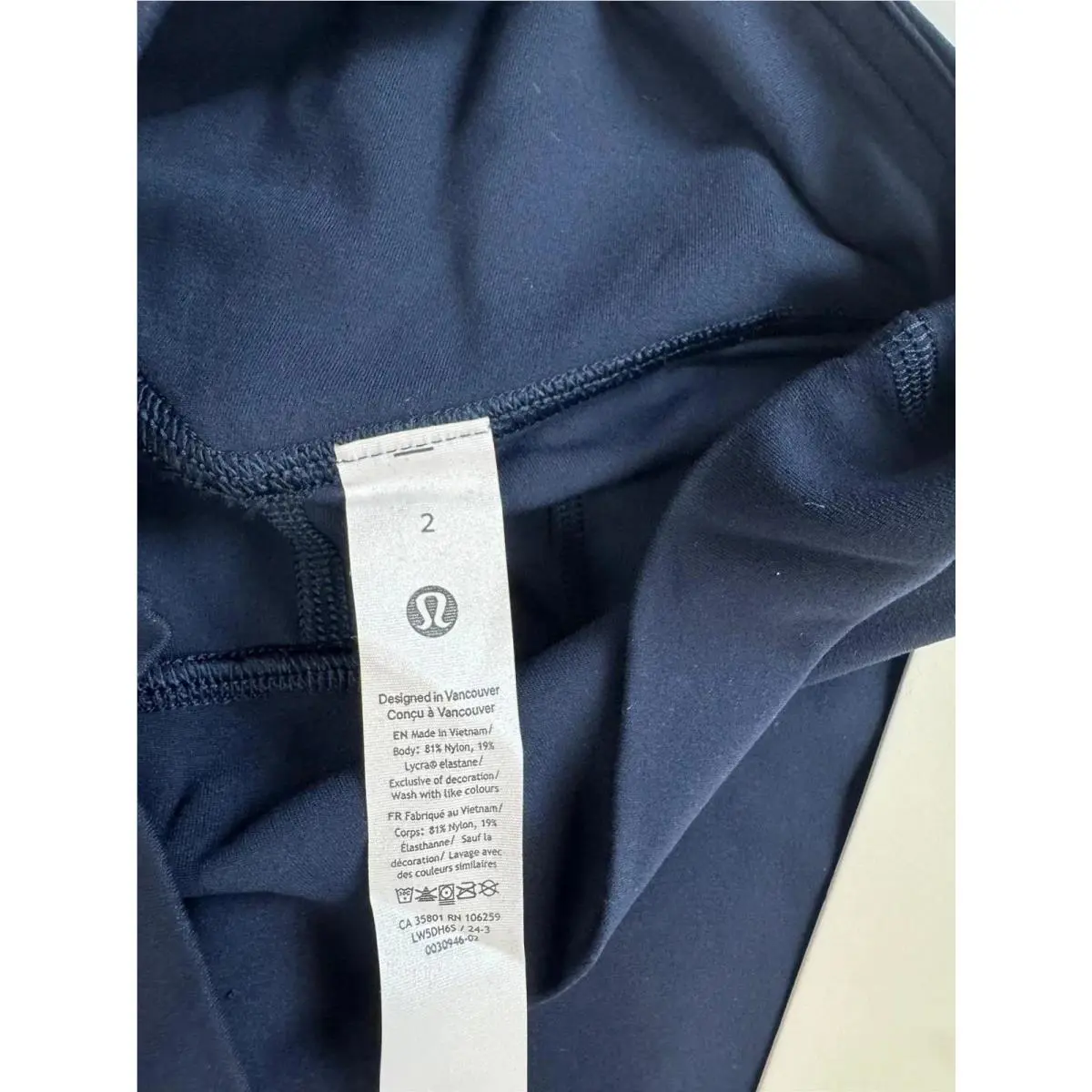 Lululemon clothing - True Navy, asst 4