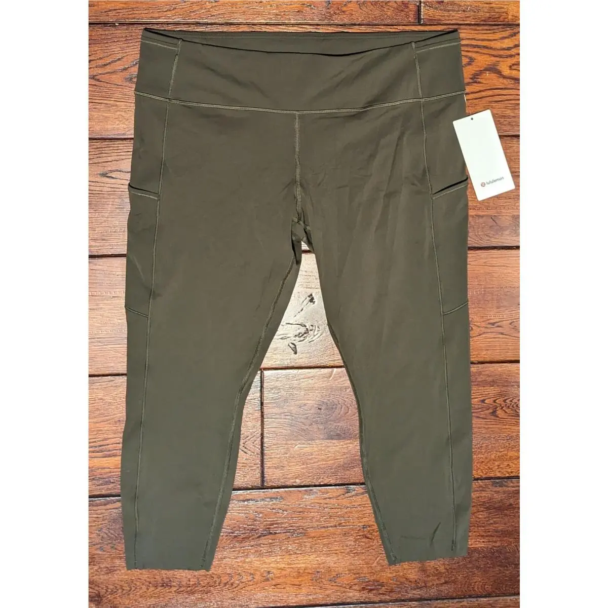 Lululemon Women`s Fast Free HR Tight 25” Dark Olive LW5BXQS Size 20