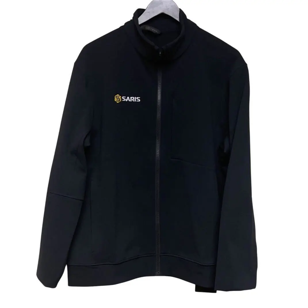 Lululemon Sojourn Saris Men`s Jacket Black Full Zip Cycling Logo Pockets XL