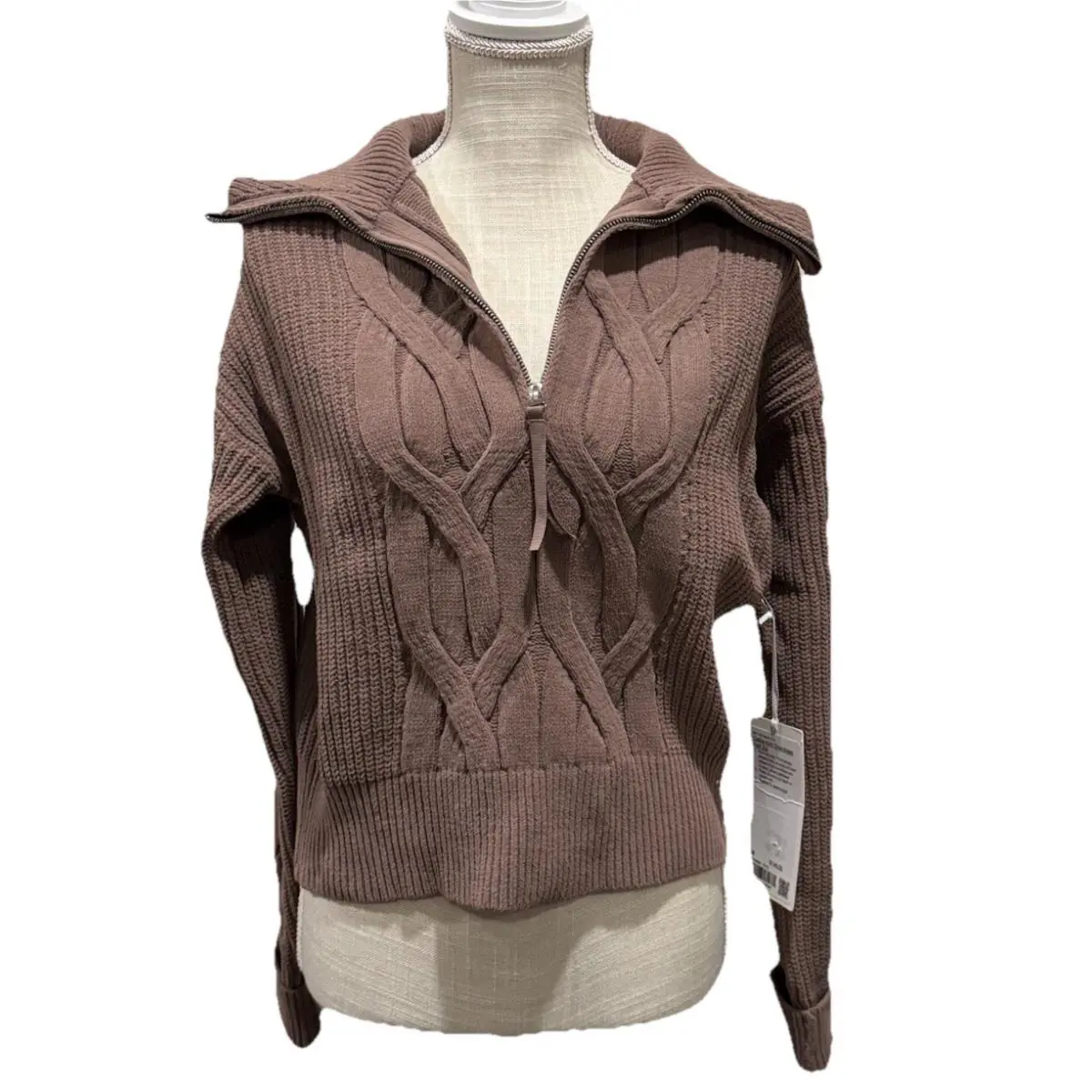 Lululemon Cable Knit Oversized Half Zip Jacket Size Medium