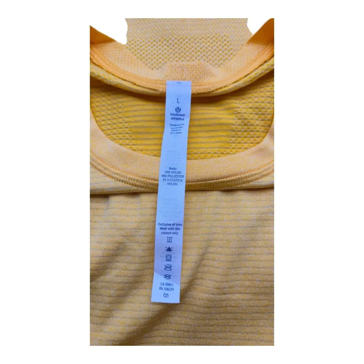 Lululemon clothing - Lululemon Metal Vent Tech - Metal Vent Tech - Yellow 5