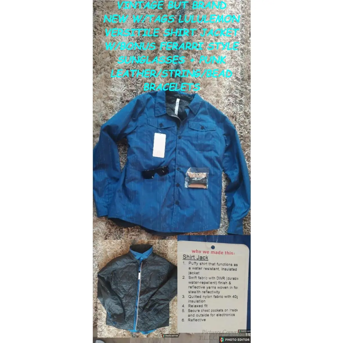 Reversible Blue/black Hot 180 Shirt Jack Lululemon Jacket/shirt+bonus-sz=xl