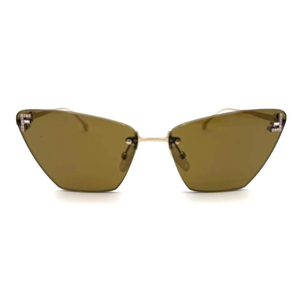 Fendi FE4160US FE 4160US 28E Gold Brown Sunglasses 57-14-135