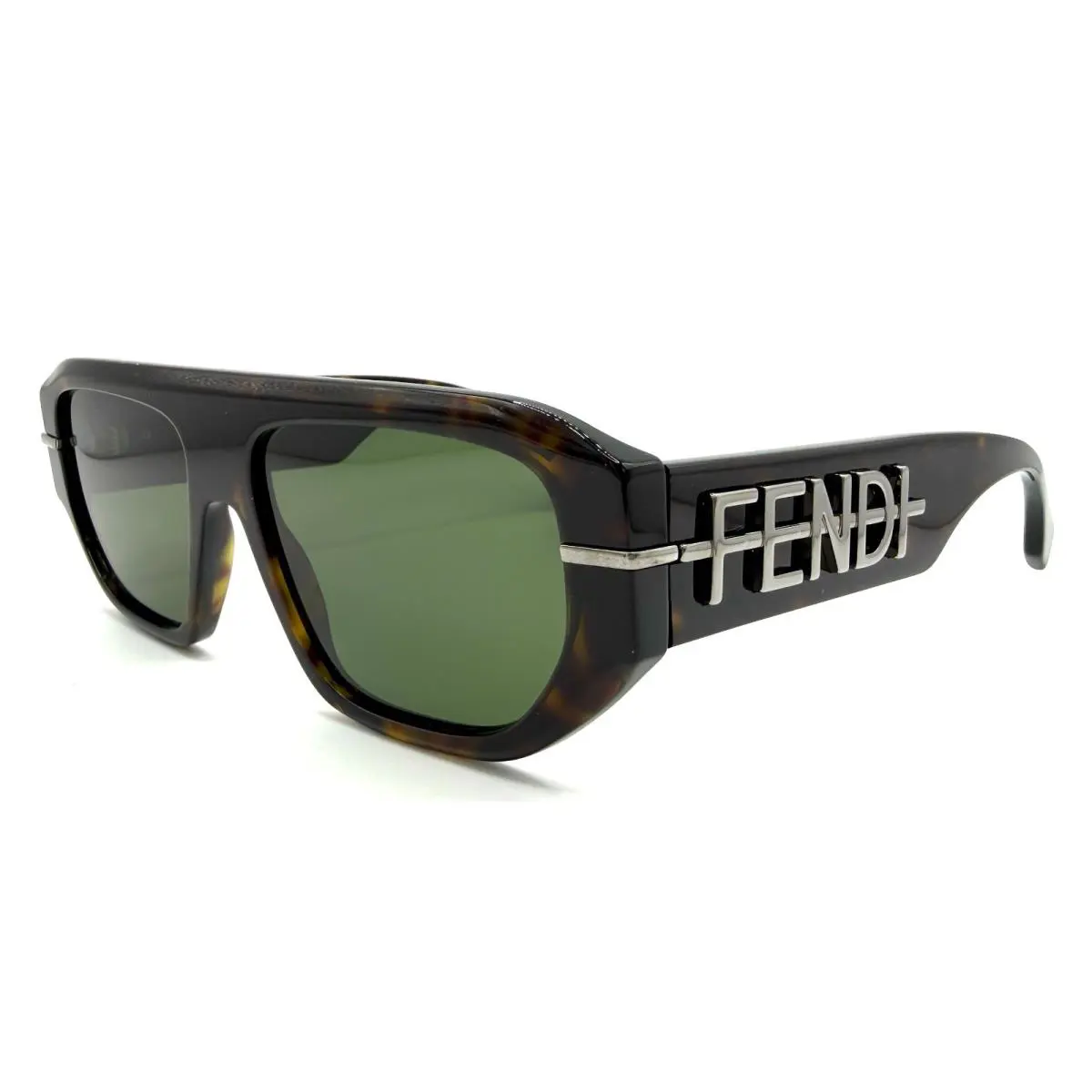 Fendi FE40142I FE 40142I 52N Tortoise Green Sunglasses 54-16-145 Rx