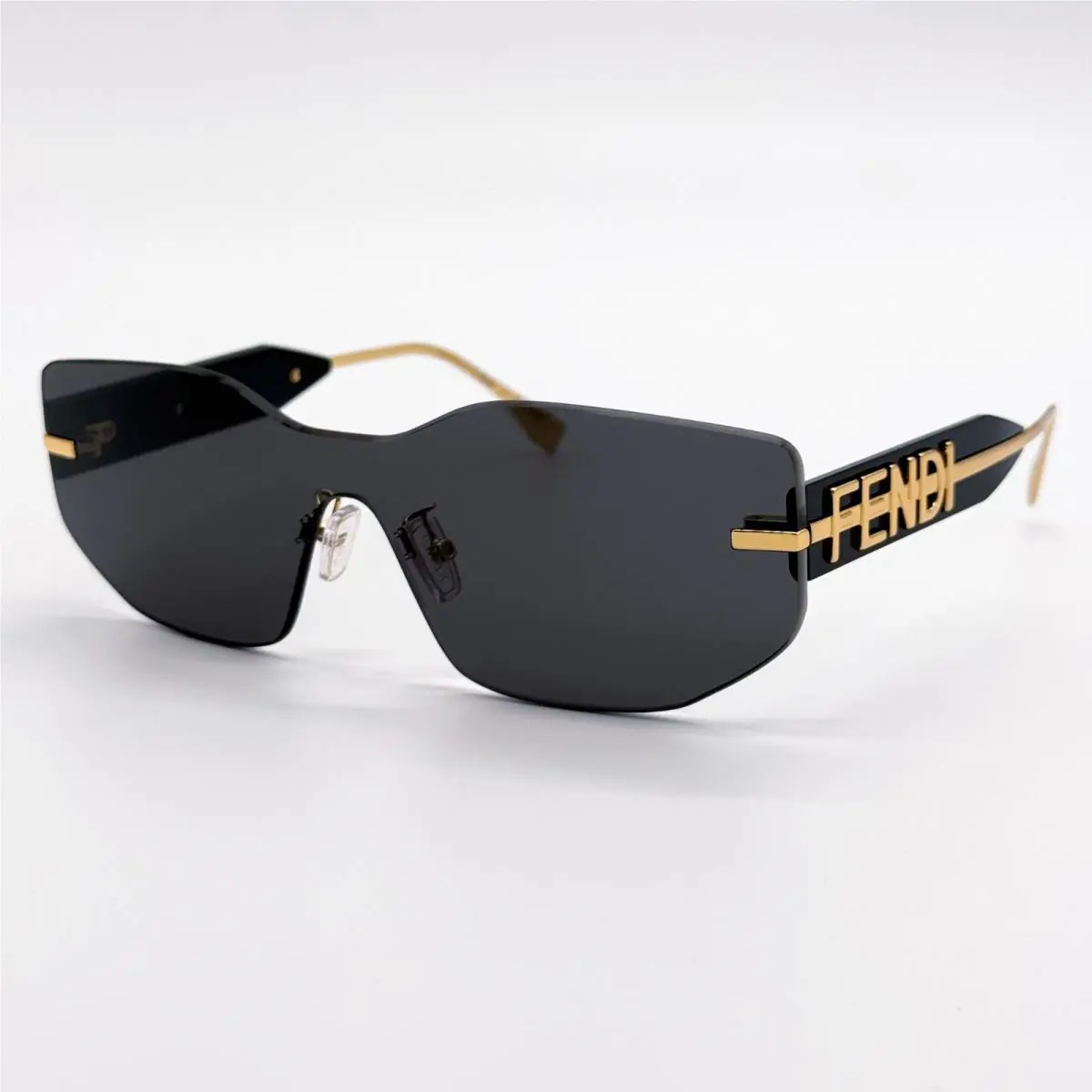 Fendi Sunglasses FE40066U 30A Gold/gray Unisex Eyewear