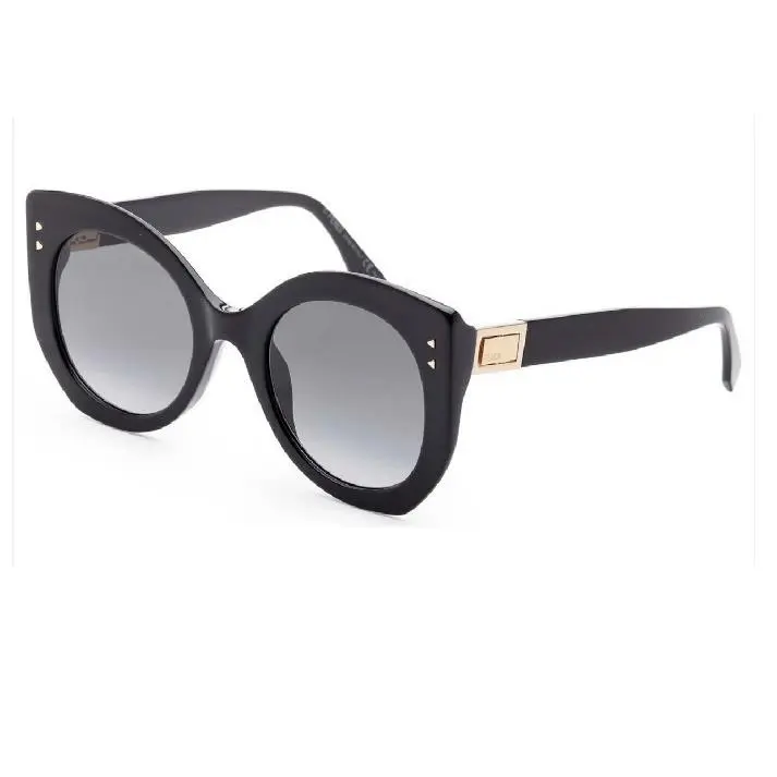 Fendi FF 0265/S Sunglasses 807 Bold Black / Grey Gradient 52mm