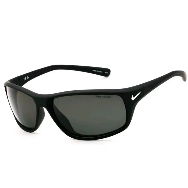 Nike Adrenaline P Polarized Sport Wrap Sunglasses Matte Black/gray Polarised