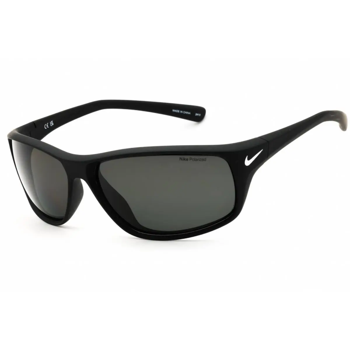 Unisex Sunglasses Matte Black Rectangular Frame Adrenaline P FQ4604 095 by Nike