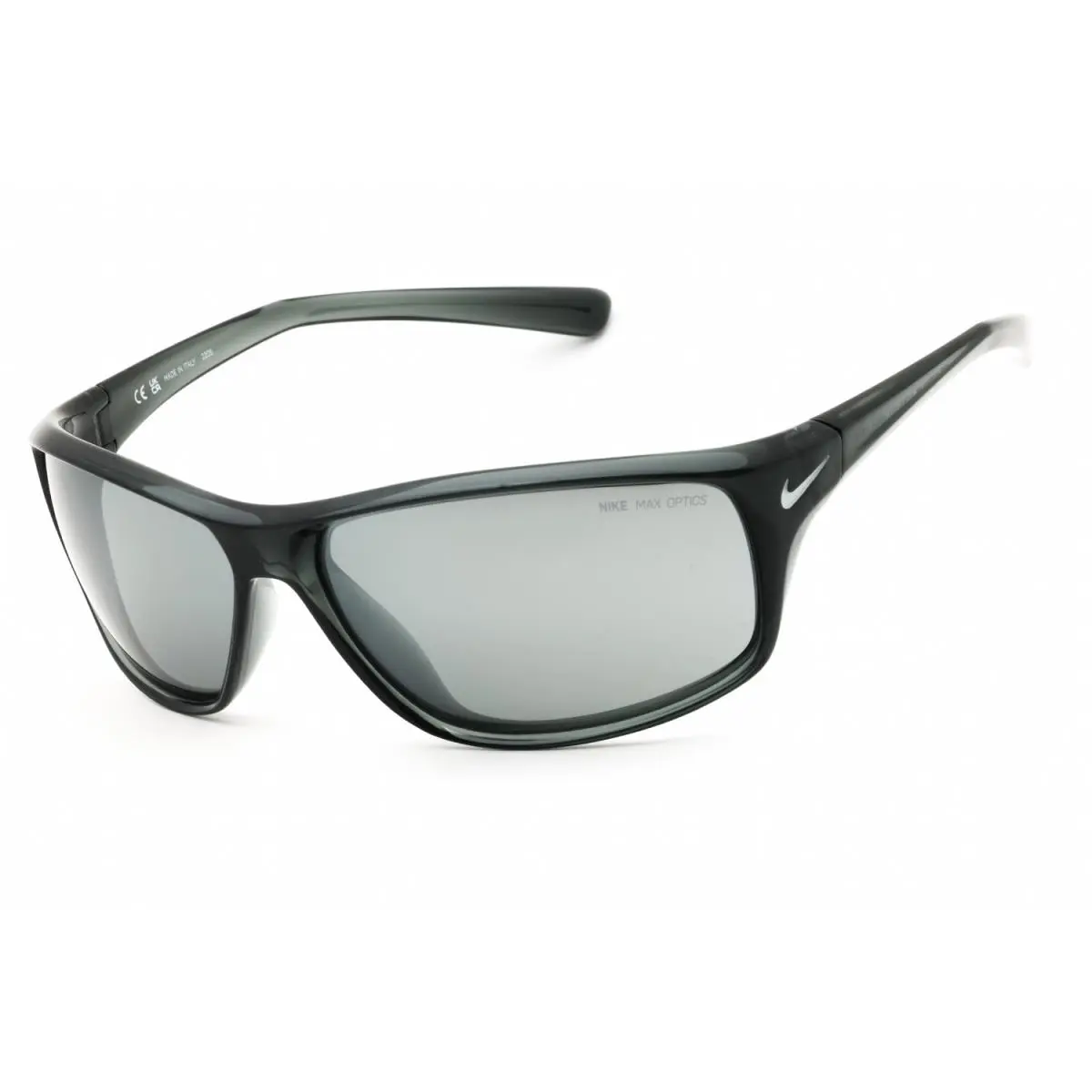 Nike Adrenaline EV0605 011 Sunglasses Gray Frame Solver Gray Lenses 64mm - Frame: Gray, Lens: Gray Silver