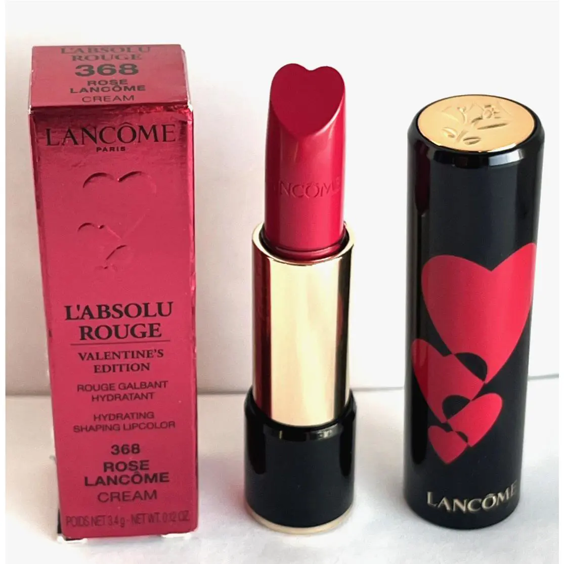 Lancome L`absolu Rouge Lipstick 368 Rose Lancome Cream 3.4 g Valentine Edition