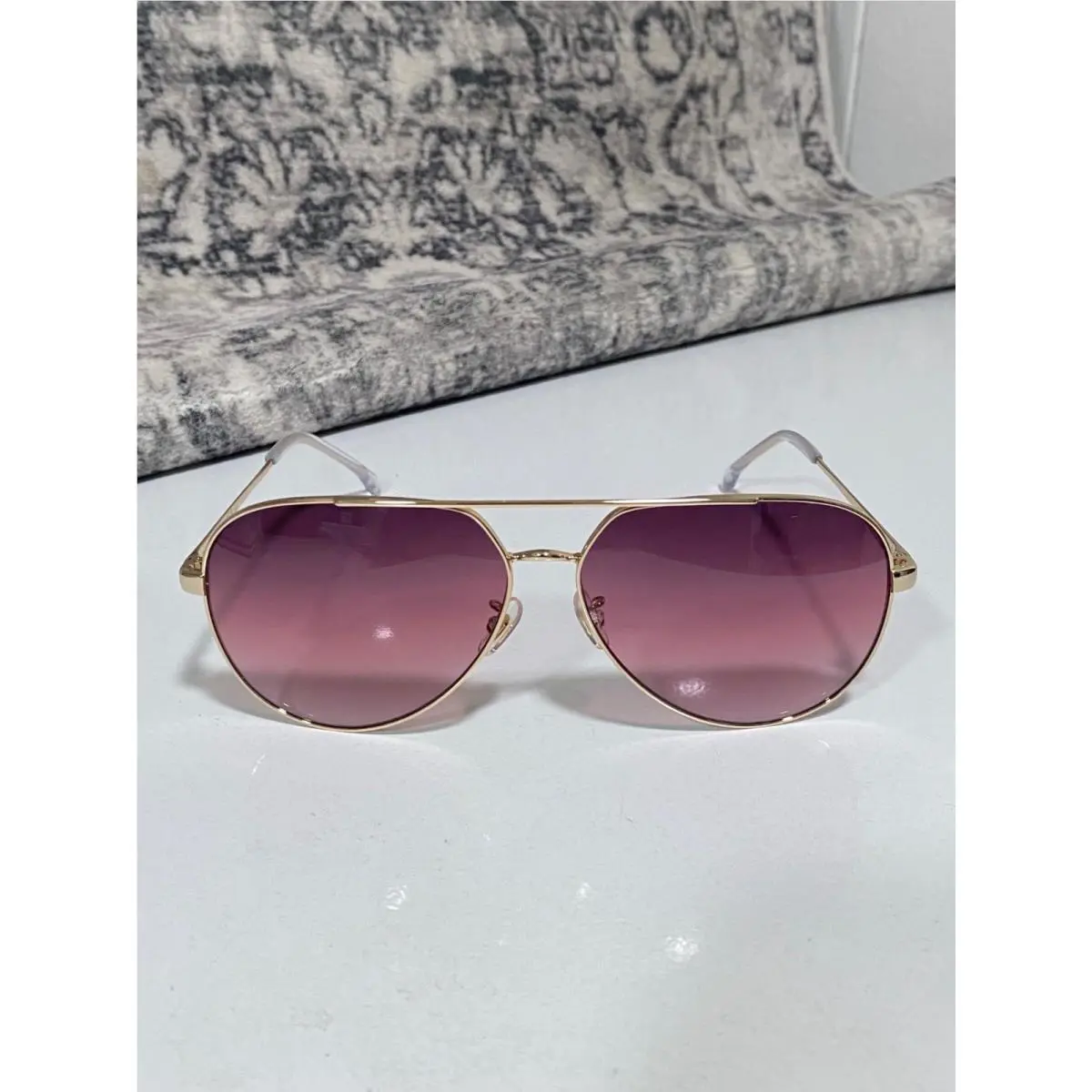 Carrera Gold Aviator Red Gradient Lense Sunglasses