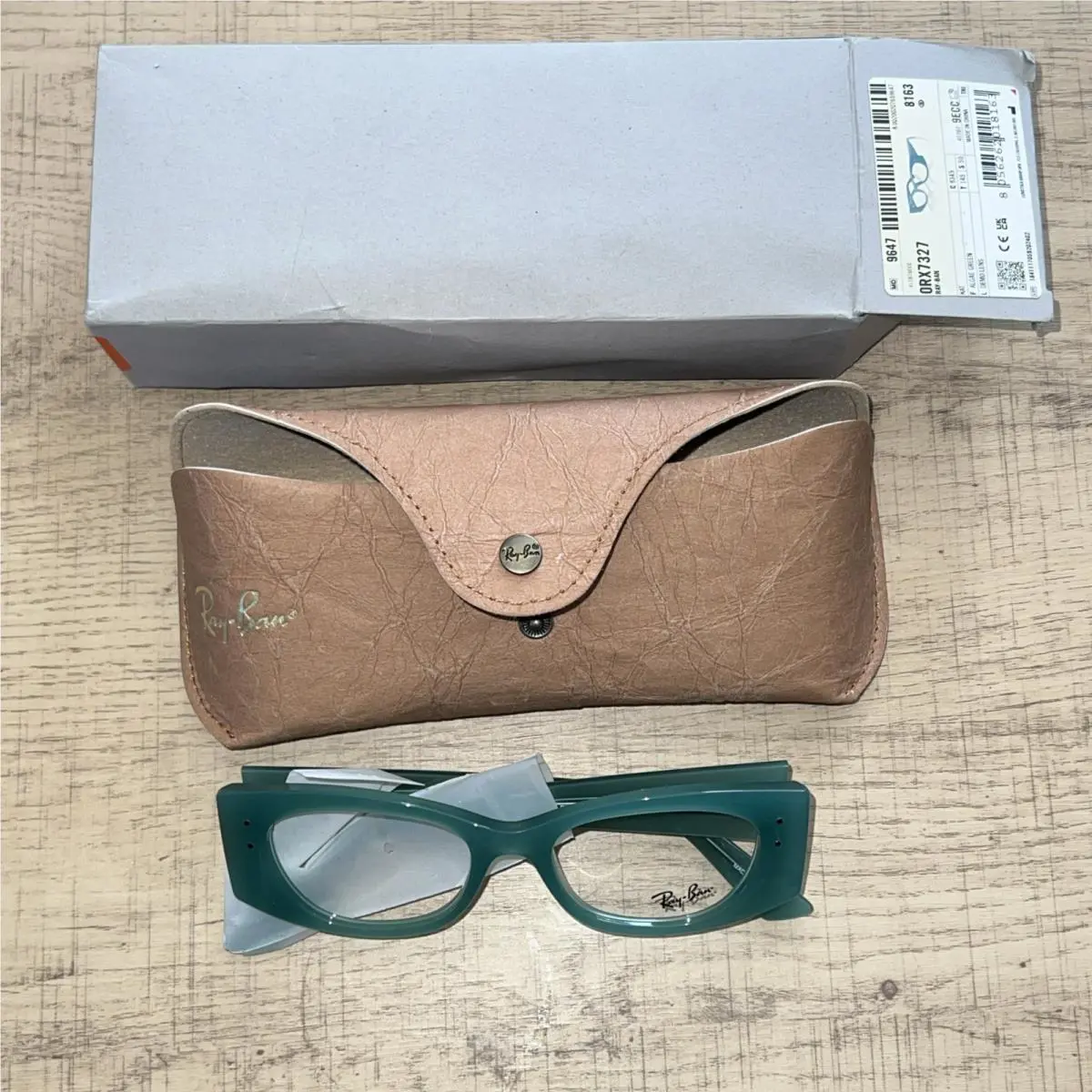 Ray-ban Eyeglasses RB7327 Kat Algae Green 8345 50-18-145 Lens w/ Case