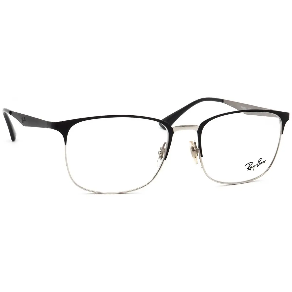 Ray-ban Eyeglasses RB 6421 2997 Matte Black/silver Square Metal Frame 54 18 145