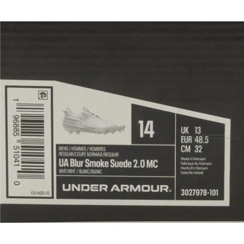 Under Armour shoes - Under Armour Blur Smoke MC - 3027978-101 - White 8