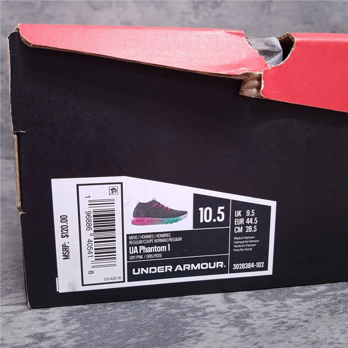 Under Armour shoes - Under Armour HOVR Phantom 1 - 3028384-102 - Anthracite/Astro Pink/Circuit Teal 5