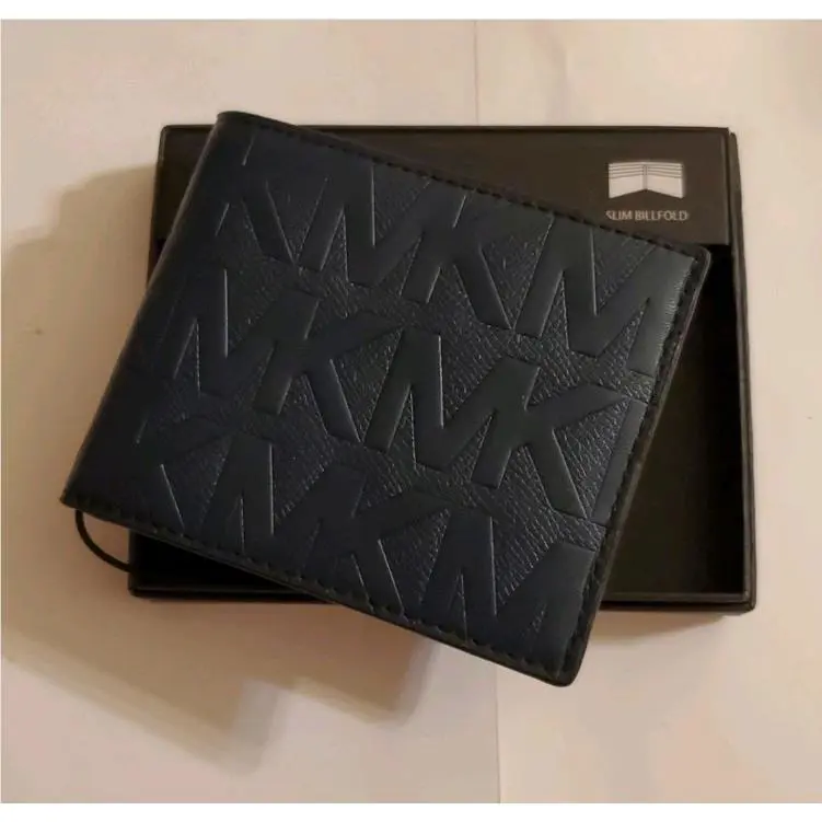 Michael Kors Navy Blue Leather Mens Wallet