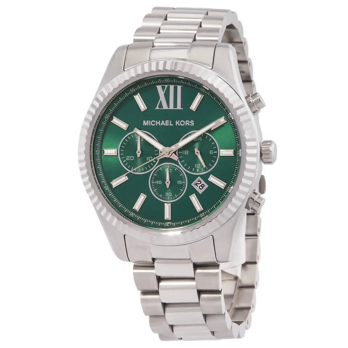 Michael Kors Lexington Chronograph Quartz Green Dial Men`s Watch MK9152