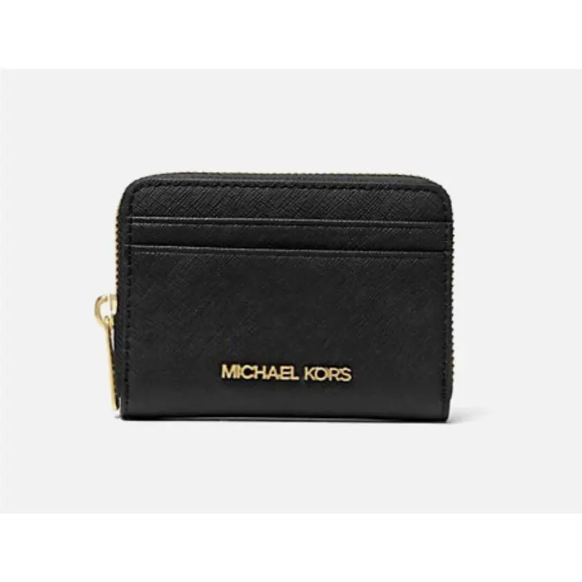 Michael Kors Jet Set Travel Medium Saffiano Leather Wallet Black