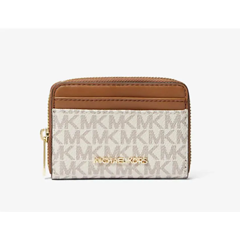 Michael Kors Jet Set Travel Medium Saffiano Leather Wallet Vanilla